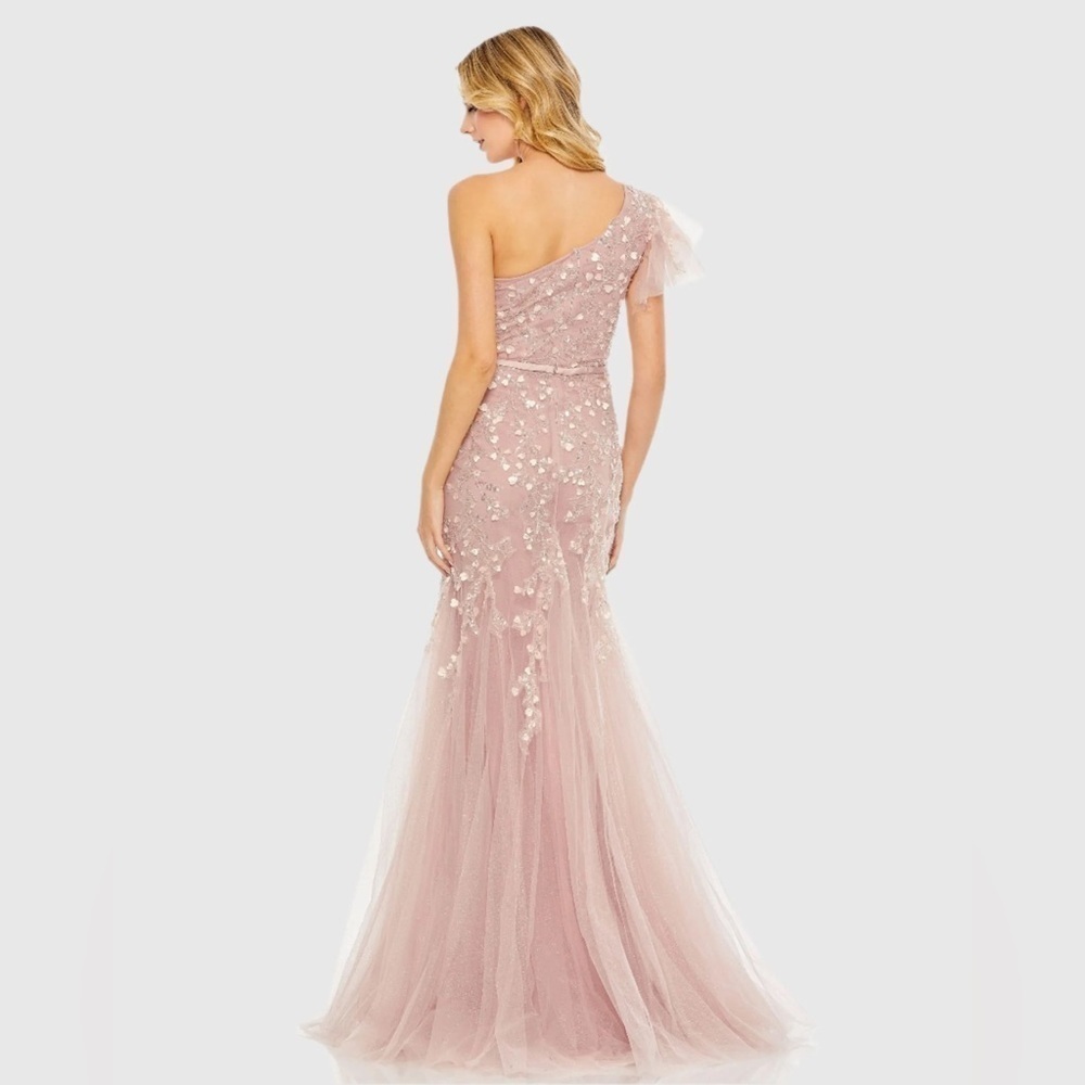 MAC DUGGAL 20417 NWT Embellished One Shoulder Cap Sleeve Gown - Picture 3 of 8